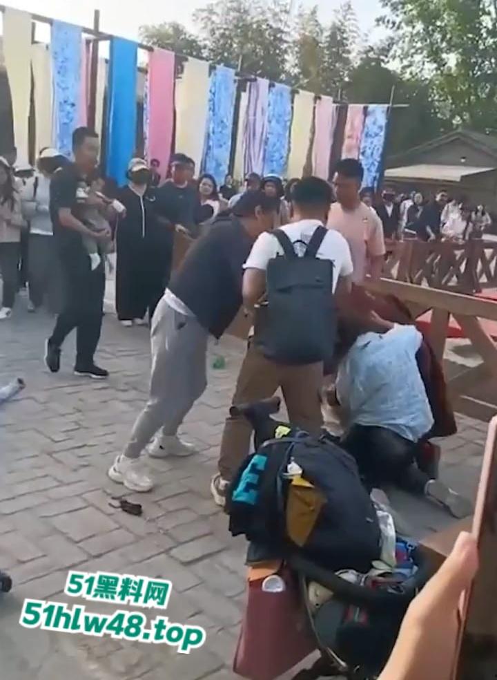 开封万岁山武侠城,两伙游客互殴视频被曝,万岁山不愧是武侠城江湖恩怨就是多,台下比台上还精彩!-3